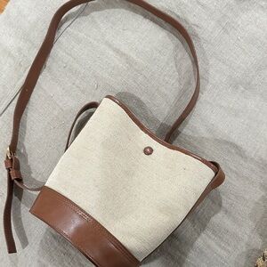 Elegant Brown and Cream Women's Bag